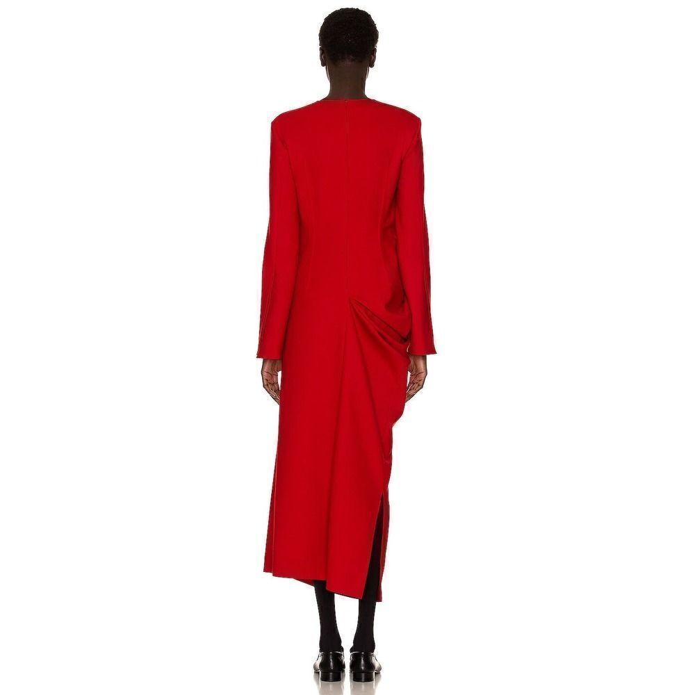 THE ROW Lucienne Wool Dress in Red US8 - Picture 5 of 12